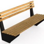 Banca parc cu spatar - Model 02