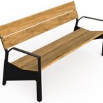 Banca parc cu spatar - Model 05