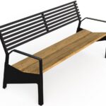 Banca parc cu spatar - Model 08