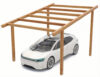 Structura lemn stratificat carport auto, 1 loc